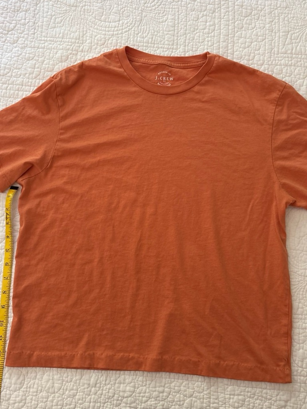 J. Crew Women's Rust Orange Short Sleeve Crewneck Tee
